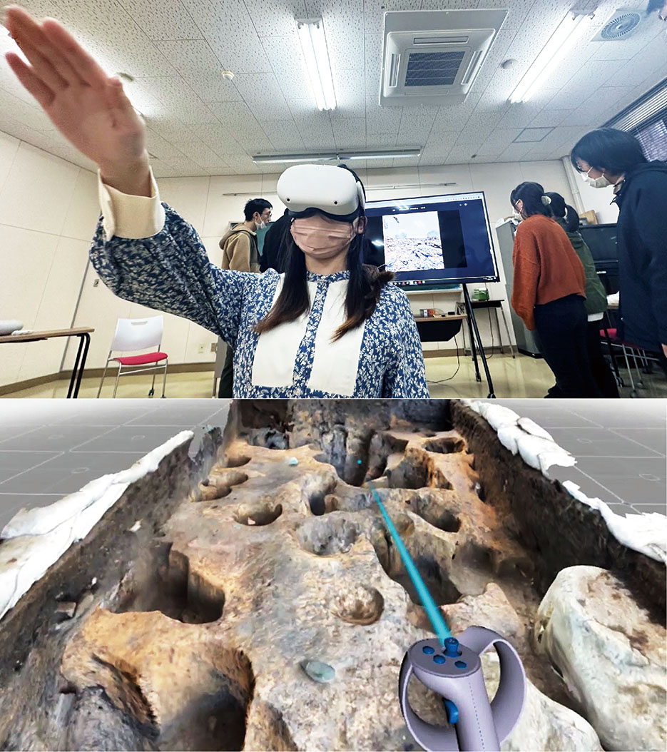 教室内での発掘調査の振り返り