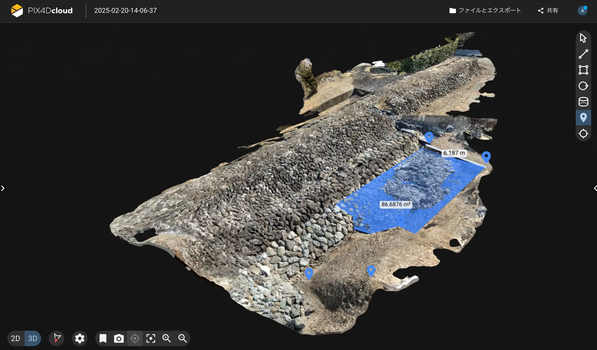 3Dを用いたデータ計測イメージ画像